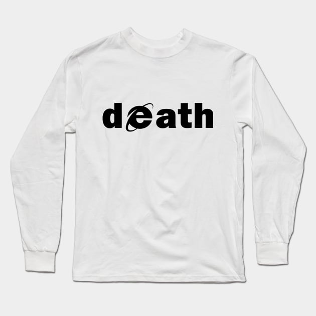 (black) dEath Long Sleeve T-Shirt by SmolKitsune